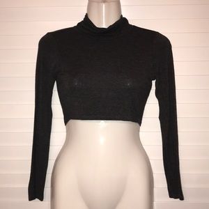 Charlotte Russe Black crop top